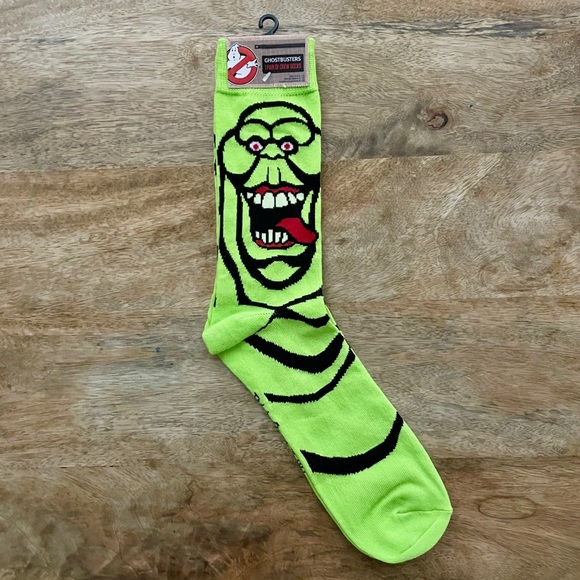 5/$20 NEW Adult Ghostbusters 'Slimer' Socks - Picture 1 of 3